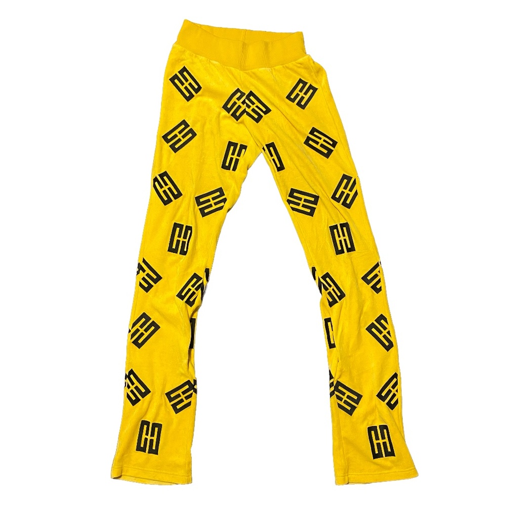 Love Chidozie Monogram Velour Track Pants SZ S